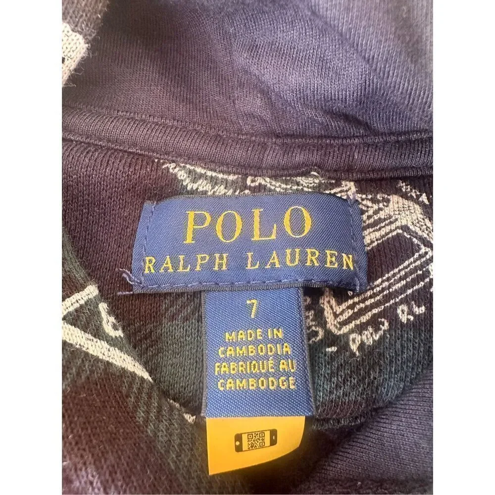 Polo Ralph Lauren Boys, size 7, Hoodie All Over Print, NWT